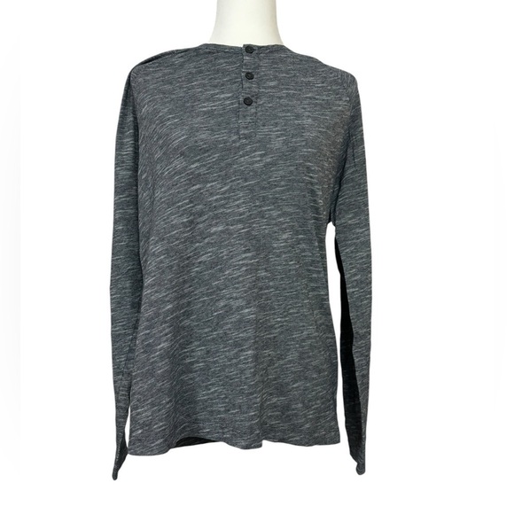 Theory Other - Theory Long Sleeve Anemone Henley Shirt Size Large
Heather Space Dye Grey